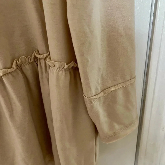 American Rag Ruffled Wonens XXS Beige Sweatshirt - Picture 4 of 5